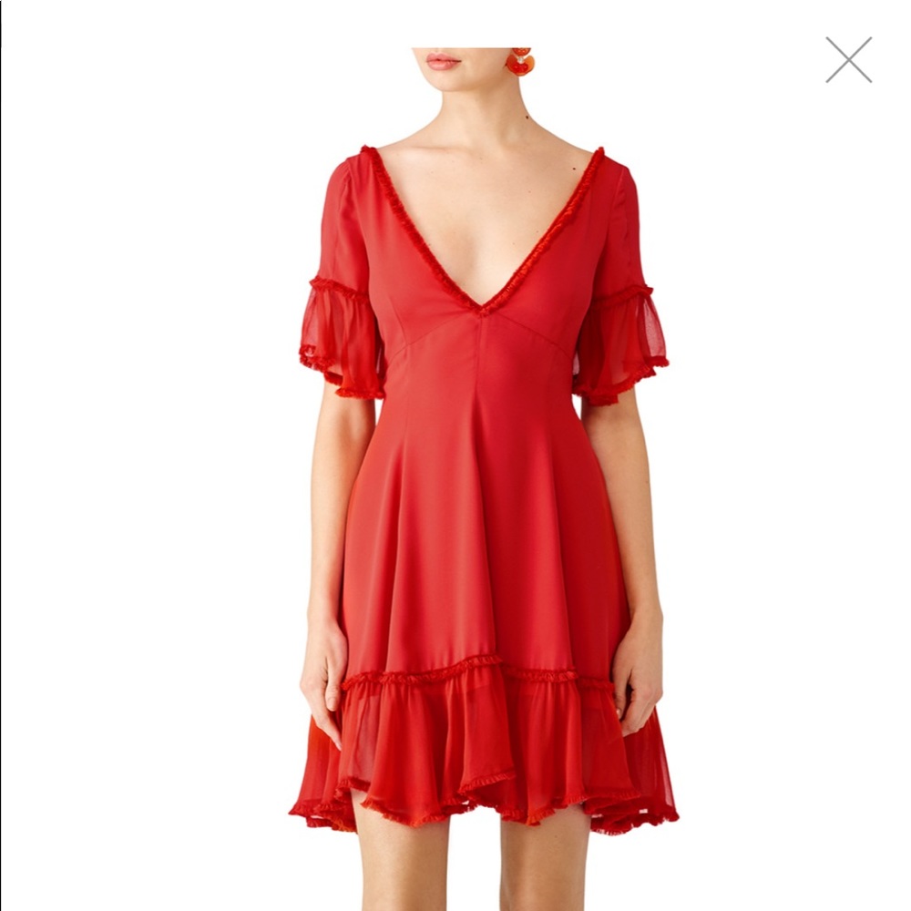 Cinq A Sept “Red Dianne Dress”